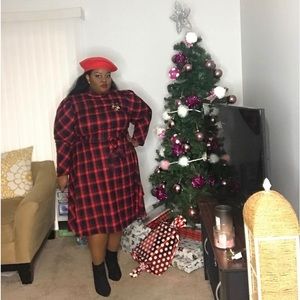 Eloquii plaid dress with belt